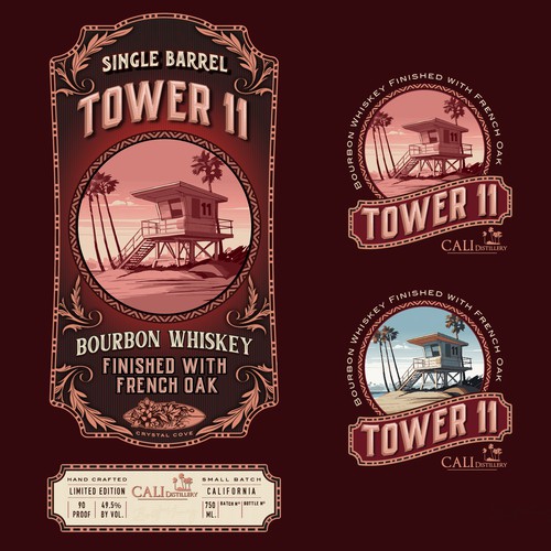 Design a new California Whiskey Label Design by :DiegoGuirao