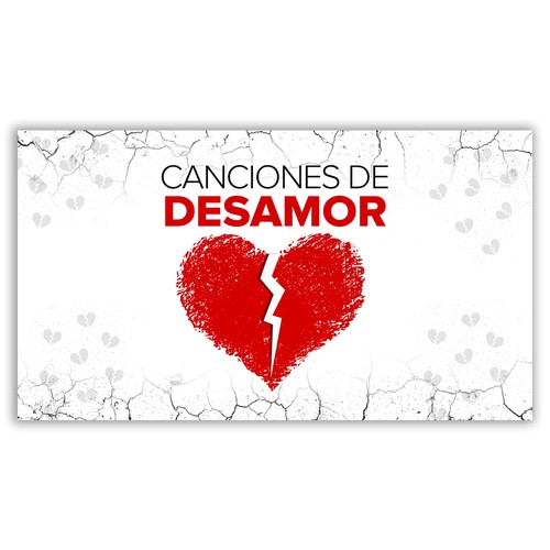 Portada de video de youtube para canciones de desamor |concursos de Página  Redes Sociales | 99designs