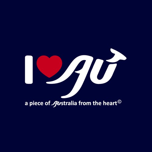 I Love Au Logo to appeal tourists and locals alike Design by Deezign Depot