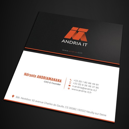 "Créer une carte de visite qui marque" winning Business card by Newton_x