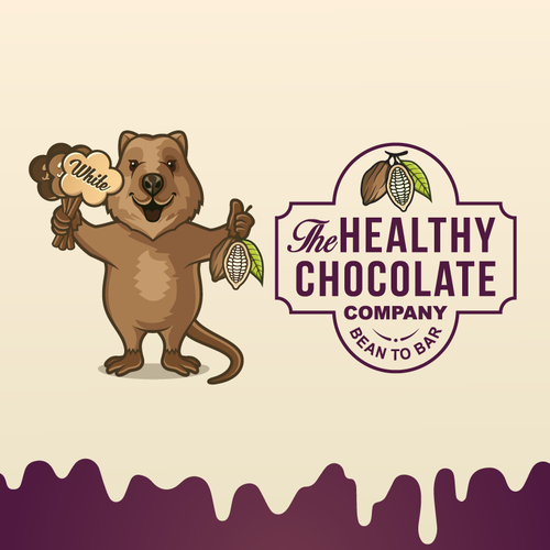 The Healthy Chocolate Company needs our happy mascot to be drawn and immortalised. Design by The Magical