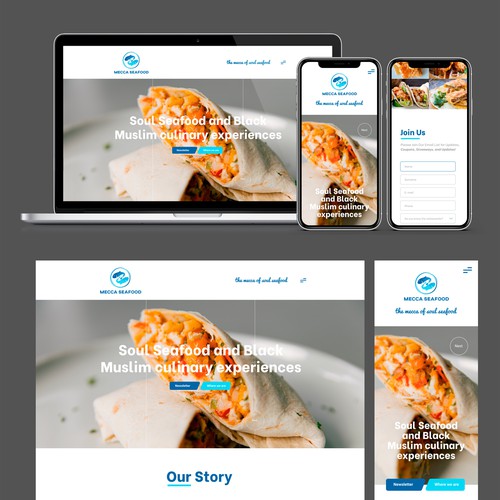 Design Miami Soul Seafood Restaurant Concept 1 Page Only por Javier Milla