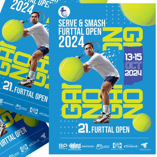 Aces & Action: Cool Flyer for a Tennis Tournament Design by marbona