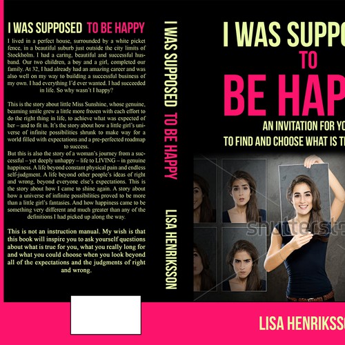"I was supposed to be happy" - Book cover for Swedish Self Help Icon Design by T.Primada