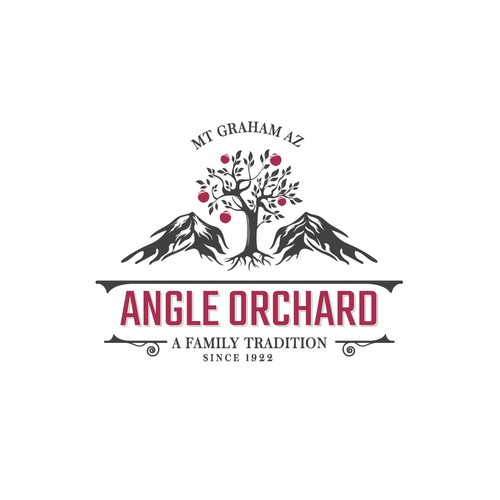 100 year old orchard logo. Design by Mararti
