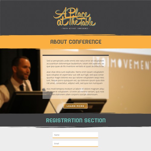 Create an event registration for a youth-based conference Design von RODE dizajn