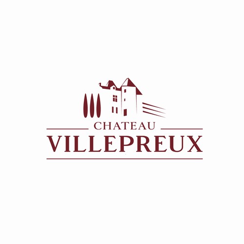 Modern new logo for French chateau and vineyard-ontwerp door desi9nart