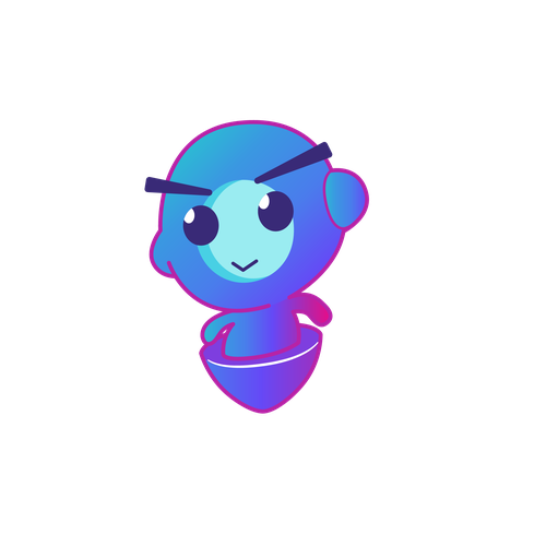 Spintop blockchain gaming platform MASCOT design Design by grafian