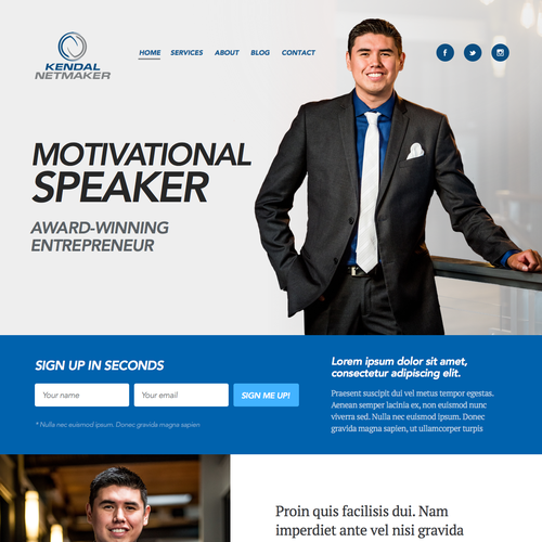 MOTIVATIONAL SPEAKER WEBSITE WordPress theme design contest