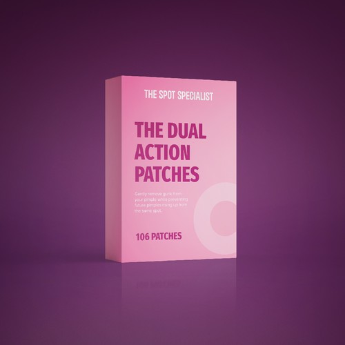 Pimple Patch PACKAGING to appeal to FEMALE BEAUTY user Design by Mubeen Ali