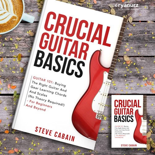 Need a powerful and eye catching design for a book about guitar. Design by ryanurz