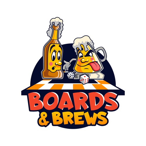 Fun logo for social group focused on beer & board games Design by Ogi's design