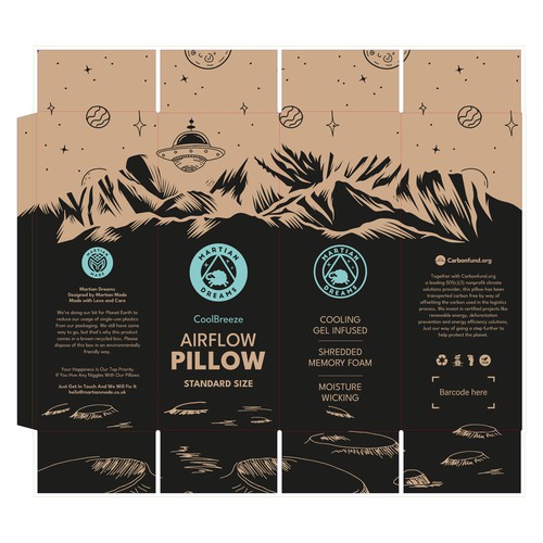 Fun Carton Design for a Super Airflow Pillow Design by basliktalha