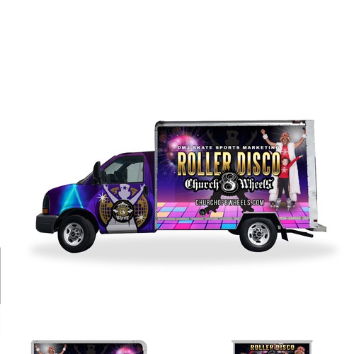 Church of 8 Whells Van Full Wrap Design by Gabriela Angelino