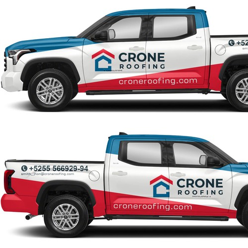 Roofing Contractor Truck Wrap Design por theANUNGs