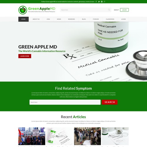 Create Green Apple MD's web design! Design by OMGuys™