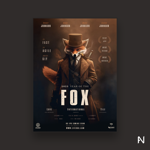 Life360 2023 Year of the Fox Poster Design by A.N Creative