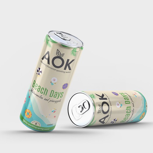 Flavoured sparkling water packaging design Design by Moi_Designers