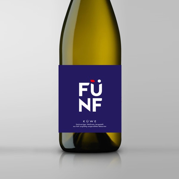 Premium Weinetikett für einen Küwé