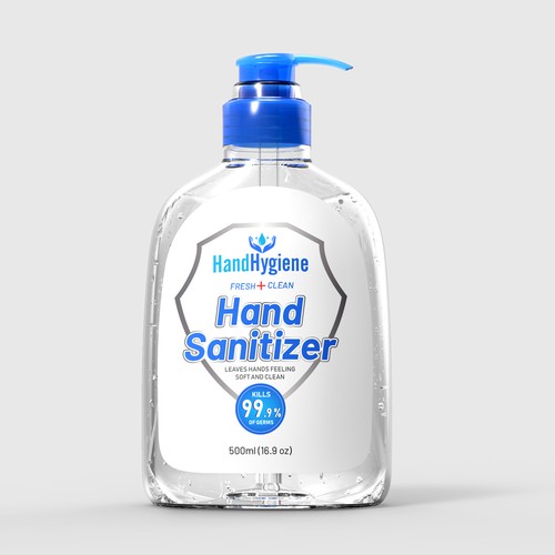 Hand Sanitizer Product Label / Logo Design Design by WeCreative™