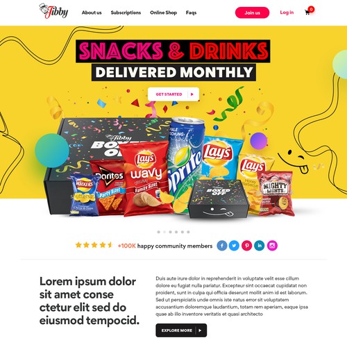 The Worlds Best Snack Subscription Box Design by MercClass