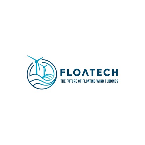 Creation of a logo for a wind turbine research project: FLOATECH Design by Jay Little Design