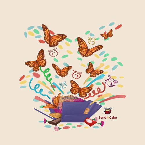 Unique & Original Brand Merch - butterfly themed Design by katingegp