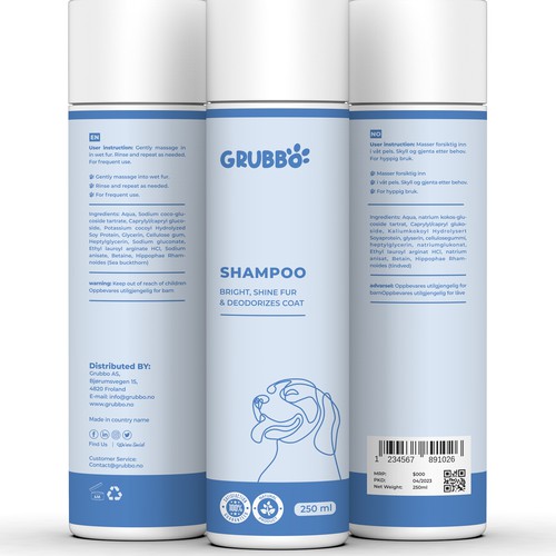 Design label for dog shampoo Design by Imee008