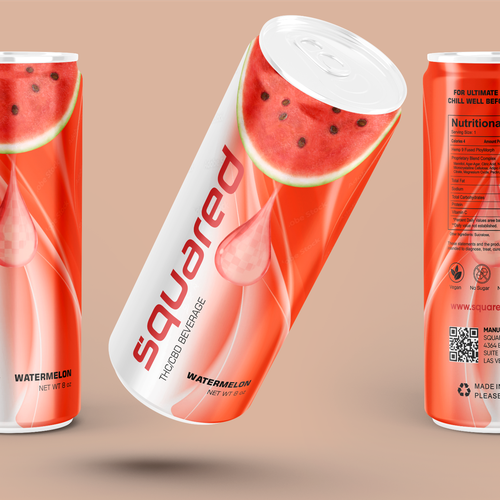 Clean - edgy beverage can for THC / CBD drink Design by SONUPARMAR