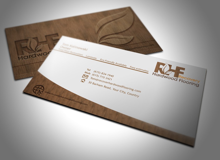 New Logo And Business Card Wanted For Recovery Hardwood