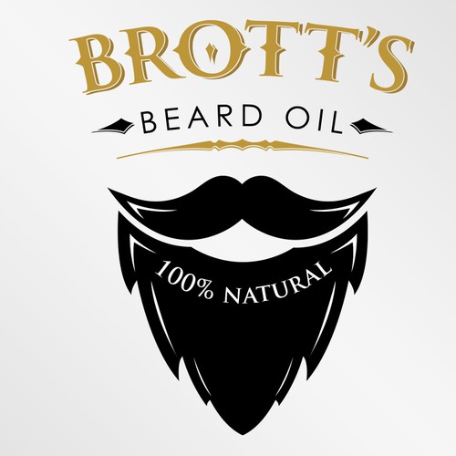 Create a clean, sleek logo for natural beard oil. Logo design contest