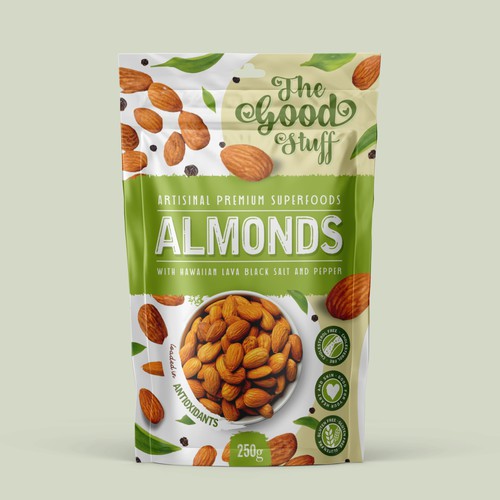 Design a standout packaging for a Nuts & Seeds Standee Pouch Design by Aidesignconcepts