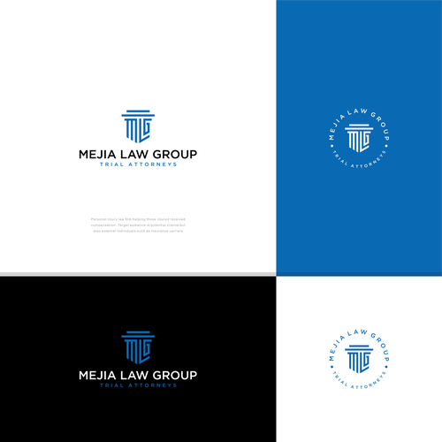 Modern, sleek law firm logo and branding Design by n a r e n d r a