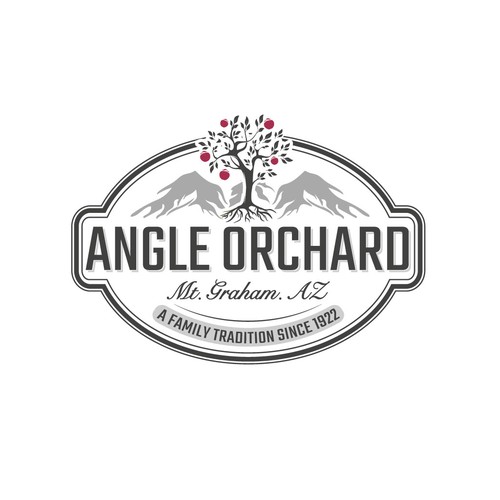100 year old orchard logo. Design by Mararti
