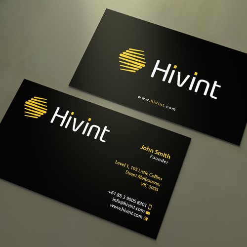 Create a eyecatching business card for an Infosec firm with a ...