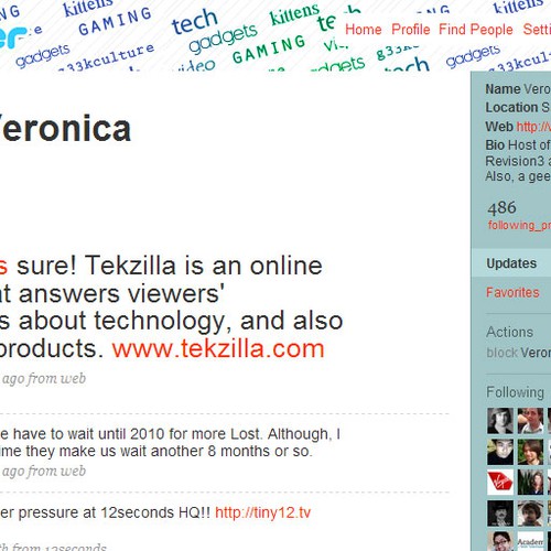 Twitter Background for Veronica Belmont Réalisé par Antonin