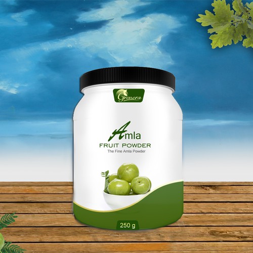 Amla Fruit Powder Label Design by Heart Favorite Designs