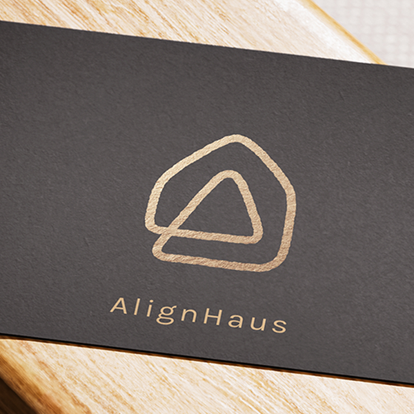 Logo Design for AlignHaus - Modern Yoga and Wellness Brand