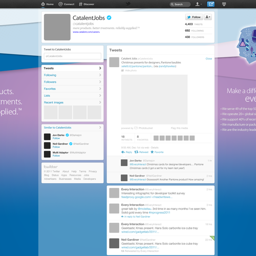 Twitter Background for F1000 global pharma company Design por SRSgraphicdesign