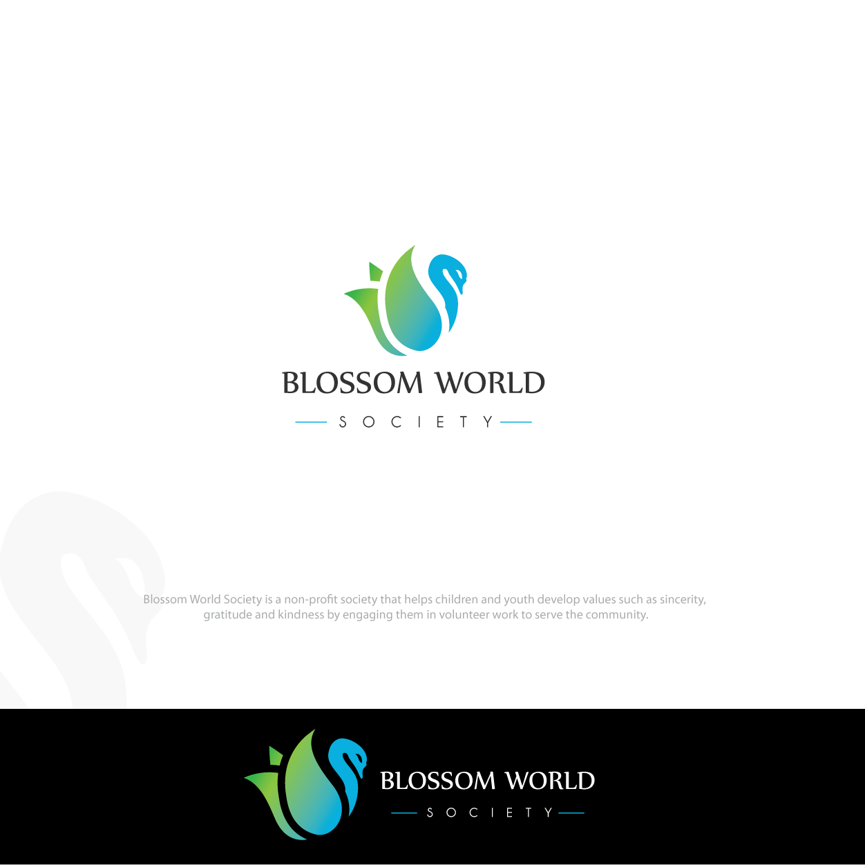 Bd logo with the title 'Logo for a non-profit society'