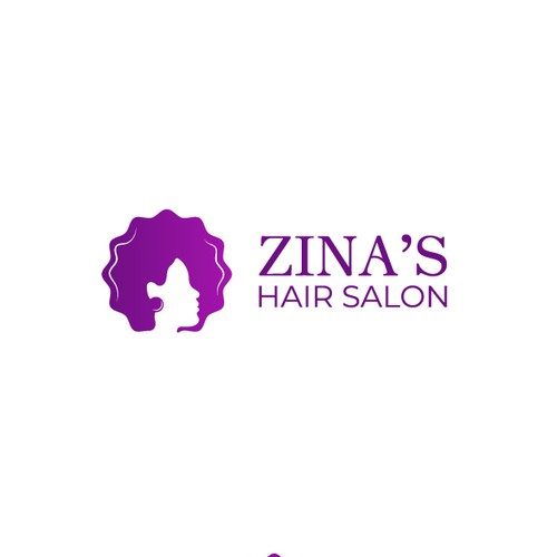 Showcase African Heritage and Glamour for Zina's Hair Salon Logo Design by iz.