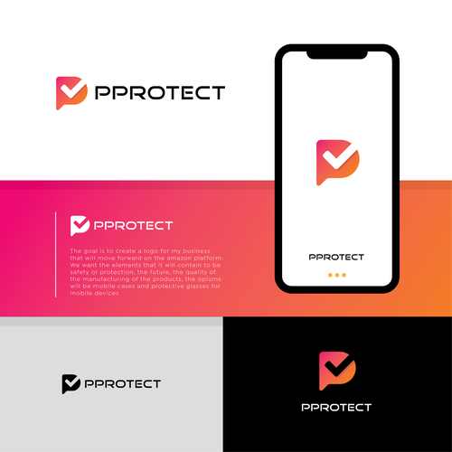 PPROTECT (Phone protect logo) (mobile cases and screen protectors) Design by oxyart™