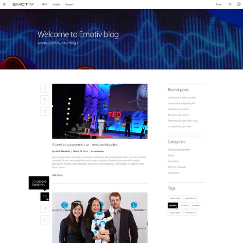 Redesign website for International Award Winning EEG system Design by Brace