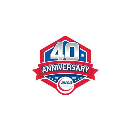 AVCA 40th Anniversary Logo Design by jbdoncel