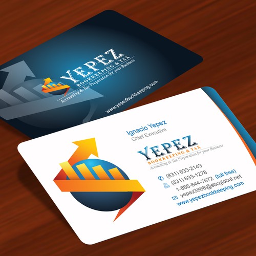 Design by Asim Ali titled "Yepez Bookkeeping & Tax needs a new stationery"