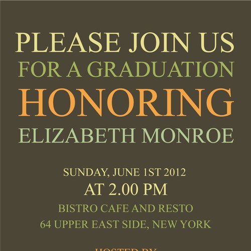 Picaboo 5" x 7" Flat Graduation Party Invitations (will award up to 15 designs!) Diseño de m&n
