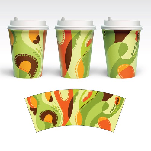 Artwork Design for Paper Cups Diseño de Maria GR