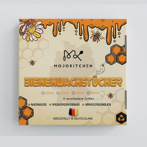 Modern Packaging for Beewax Wraps Made in Germany Design by Jatinder005