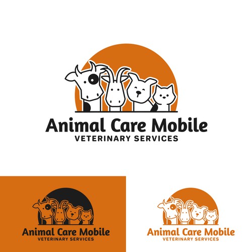 Mobile Veterinary Service Logo (variety of species) Design by Ñañel