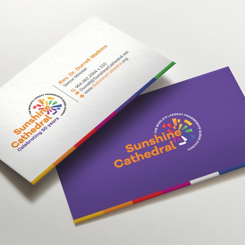 Business Card for Growing Progressing LGBTQ Church Design by LAXMI DESIGNHUB